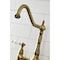Kingston Brass KS1273PLBS Heritage Bridge Kitchen Faucet W/Brass Sprayer, Brass KS1273PLBS - alternate 7